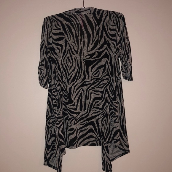Heart Soul Shirt SZ XS Zebra Print Tank Plus Cover All In One 3/4 Length Sleeves - Picture 5 of 6
